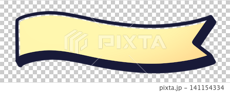 Gentle ribbon frame with shadow, yellow Gentle ribbon frame with shadow, yellow 141154334