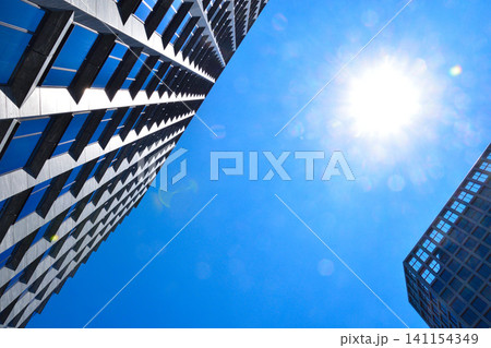 夏　太陽　夏日　真夏日　猛暑日　酷暑日 141154349
