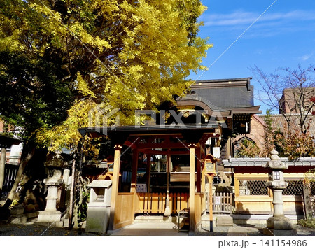 菅原院天満宮神社の境内の紅葉の風景 京都市上京区 菅原院天満宮神社の境内の紅葉の風景 京都市上京区 141154986