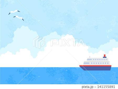 シンプルな空と海の背景素材 シンプルな空と海の背景素材 141155891