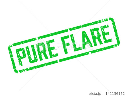 Commercial green grunge rubber stamp with the positive message Pure Flare 141156152