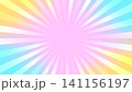 集中線　かわいい　カラフル　16:9 141156197