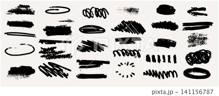 Black chalk or pencil in different form.  141156787