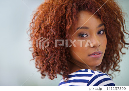Portrait, serious and business woman in office at startup company for career, job or female person closeup in South Africa. Face, confidence and creative professional, employee and young designer Portrait, serious and business woman in office at startup company for career, job or female person closeup in South Africa. Face, confidence and creative professional, employee and young designer 141157890