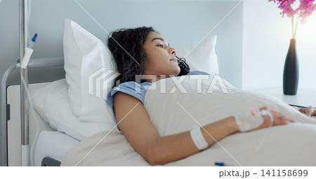 Woman hand, bed and iv drip in closeup, hospital or treatment for hydration, liquid or supplement. Person, healthcare and wellness for blood transfusion, anesthesia or pharma drugs for pain in clinic Woman hand, bed and iv drip in closeup, hospital or treatment for hydration, liquid or supplement. Person, healthcare and wellness for blood transfusion, anesthesia or pharma drugs for pain in clinic 141158699
