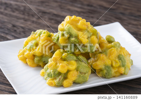 枝豆とトウモロコシのおつまみ天 枝豆とトウモロコシのおつまみ天 141160889