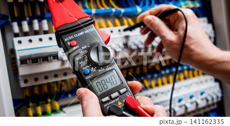 Electrical measurements with multimeter tester Electrical measurements with multimeter tester 141162335