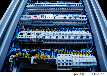 Voltage switchboard with circuit breakers. Voltage switchboard with circuit breakers. 141162344