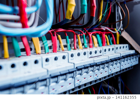 Electrical equipment. Background and texture Electrical equipment. Background and texture 141162355