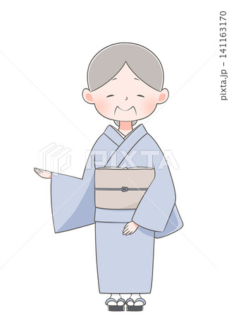 着物を着たおばあさんのイラスト　案内 141163170
