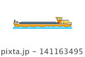 Industrial cargo ship transport vessel on water with transport, industrial 141163495