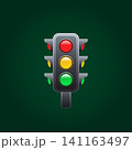 Traffic light signal indicating safety warning rules and transportation control 141163497