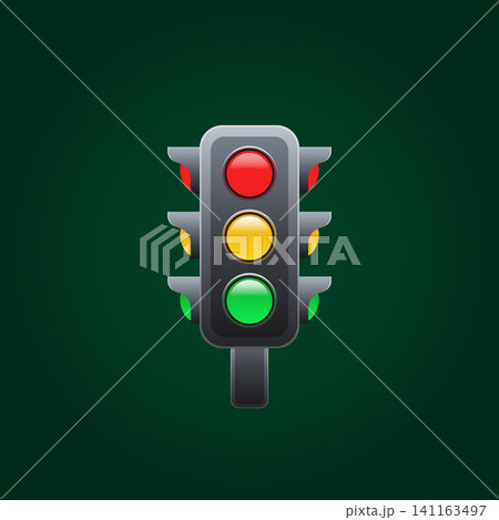 Traffic light signal indicating safety warning rules and transportation control Traffic light signal indicating safety warning rules and transportation control 141163497