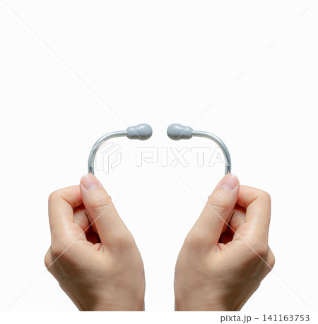 Hand hold stethoscope isolated on white background. Health checkup. Healthcare and medicine background. Diagnostic medical tool for patient diagnosis. Cardiology doctor. Heart care and healthcare. Hand hold stethoscope isolated on white background. Health checkup. Healthcare and medicine background. Diagnostic medical tool for patient diagnosis. Cardiology doctor. Heart care and healthcare. 141163753