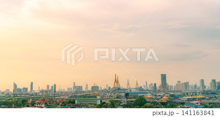 Cityscape of modern building in capital city. Skyscraper building. Green trees in city to reduce air pollution. Oxygen for urban life. Eco-friendly city. Urban skyline. Crowded of highrise building. Cityscape of modern building in capital city. Skyscraper building. Green trees in city to reduce air pollution. Oxygen for urban life. Eco-friendly city. Urban skyline. Crowded of highrise building. 141163841