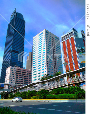 modern office building with glass of skyscrapers modern office building with glass of skyscrapers 141164321