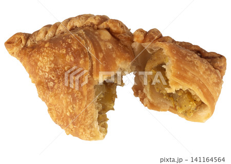 Thai curry puffs isolated on white background Thai curry puffs isolated on white background 141164564