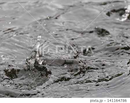 水面に落ちる水滴 水面に落ちる水滴 141164786