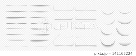 Set of vector shadow effects isolated on transparent background. Set of vector shadow effects isolated on transparent background. 141165224