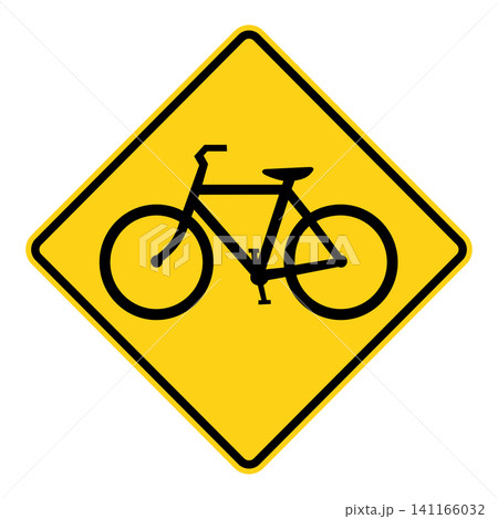 アメリカの道路標識 自転車に注意 アメリカの道路標識 自転車に注意 141166032