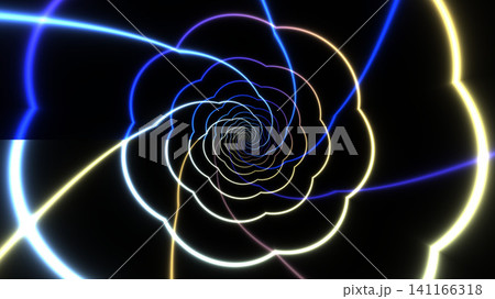 Colorful spiral light design on dark background Colorful spiral light design on dark background 141166318