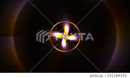 Bright circular pattern with glowing highlights Bright circular pattern with glowing highlights 141166350