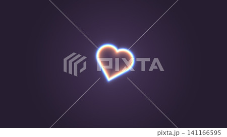 Bright heart shape on dark background Bright heart shape on dark background 141166595