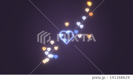 Colorful heart shapes on dark backdrop Colorful heart shapes on dark backdrop 141166629