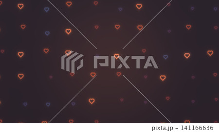 Heart shapes scattered on a dark background Heart shapes scattered on a dark background 141166636
