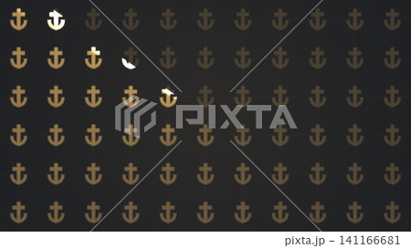 Repeating anchor pattern on dark background Repeating anchor pattern on dark background 141166681
