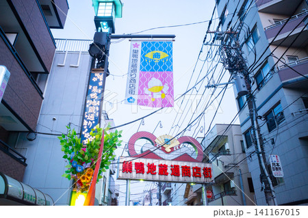 早朝、巣鴨の街並み 早朝、巣鴨の街並み 141167015