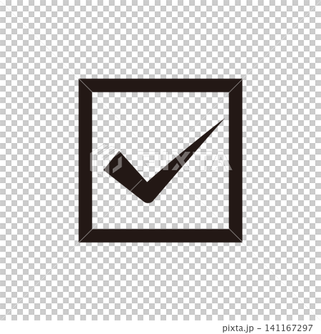 Illustration of a square checkbox Illustration of a square checkbox 141167297