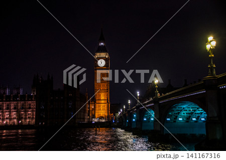 イギリスロンドンのビックベン周辺風景 イギリスロンドンのビックベン周辺風景 141167316