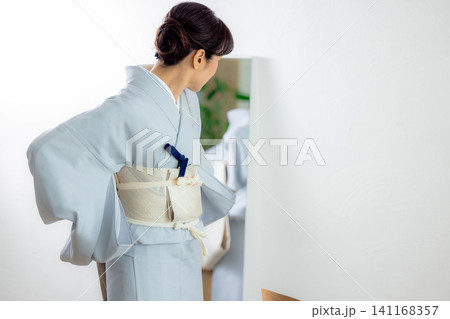 着物 着付け 自宅 着物 着付け 自宅 141168357