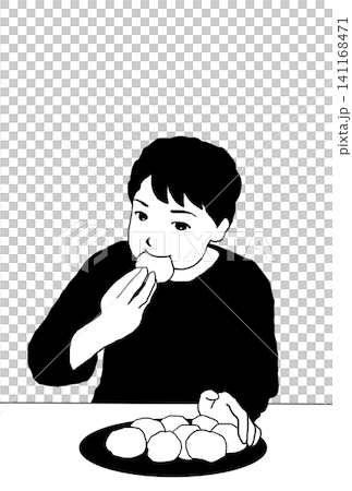 おやつを食べる子ども おやつを食べる子ども 141168471
