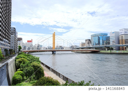東京都市風景　隅田川　墨田区千歳周辺 141168843