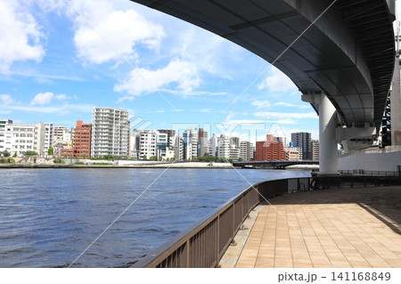 東京都市風景 隅田川 両国周辺 東京都市風景 隅田川 両国周辺 141168849