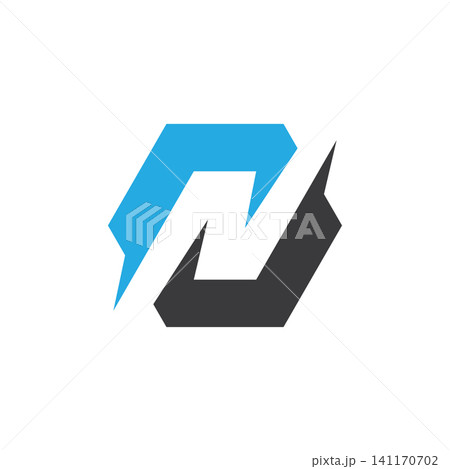 geometric letter n logo icon geometric letter n logo icon 141170702