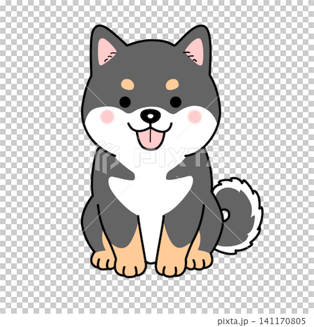 Vector illustration of a black Shiba Inu (full body) Vector illustration of a black Shiba Inu (full body) 141170805