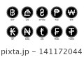 World Currency Symbols Icon Set, Money Coins Flat Vector, Financial Banking Web Icons Pack 141172044