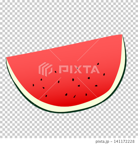 Simple illustration of a cut watermelon Simple illustration of a cut watermelon 141172228