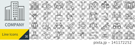 Icon set related to the company 141172252