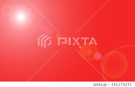 A red background is filled with glowing circles and lens flares 141173231