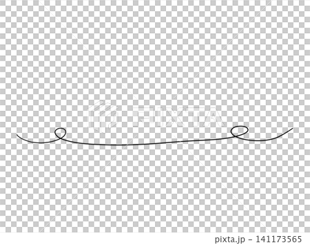 Hand-drawn curved lines with loops at both ends - stylish decorative border vector illustration material Hand-drawn curved lines with loops at both ends - stylish decorative border vector illustration material 141173565