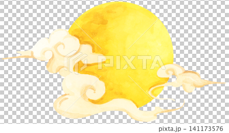 Full Moon Mid Autumn Festival hand drawn illustration, Chinese festival celebration. Full Moon Mid Autumn Festival hand drawn illustration, Chinese festival celebration. 141173576