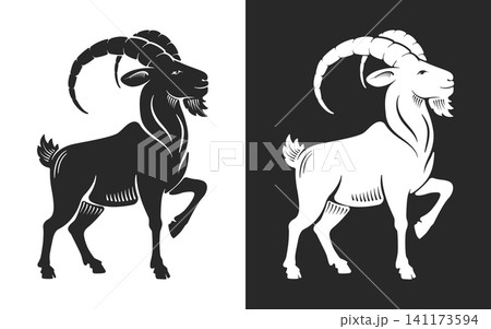 Goat Silhouette Set Goat Silhouette Set 141173594