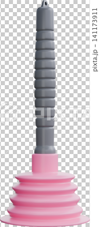 Pink Toilet Plunger 3D Render Pink Toilet Plunger 3D Render 141173911