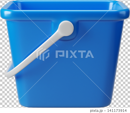Blue Plastic Bucket 3D Render Blue Plastic Bucket 3D Render 141173914