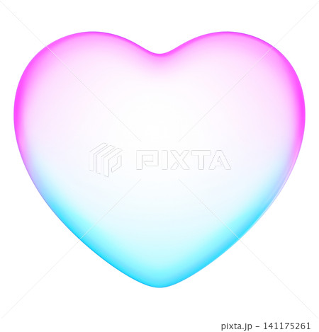 Pastel holographic style heart icon with smooth pink and cyan neon soft gradient color tones, Translucent fluid design element with glossy finish suited for digital romance, medical apps, or like Pastel holographic style heart icon with smooth pink and cyan neon soft gradient color tones, Translucent fluid design element with glossy finish suited for digital romance, medical apps, or like 141175261