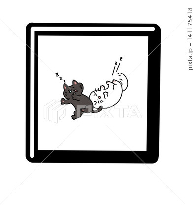 チェックボックスと手描きの猫のレ点 チェックボックスと手描きの猫のレ点 141175418